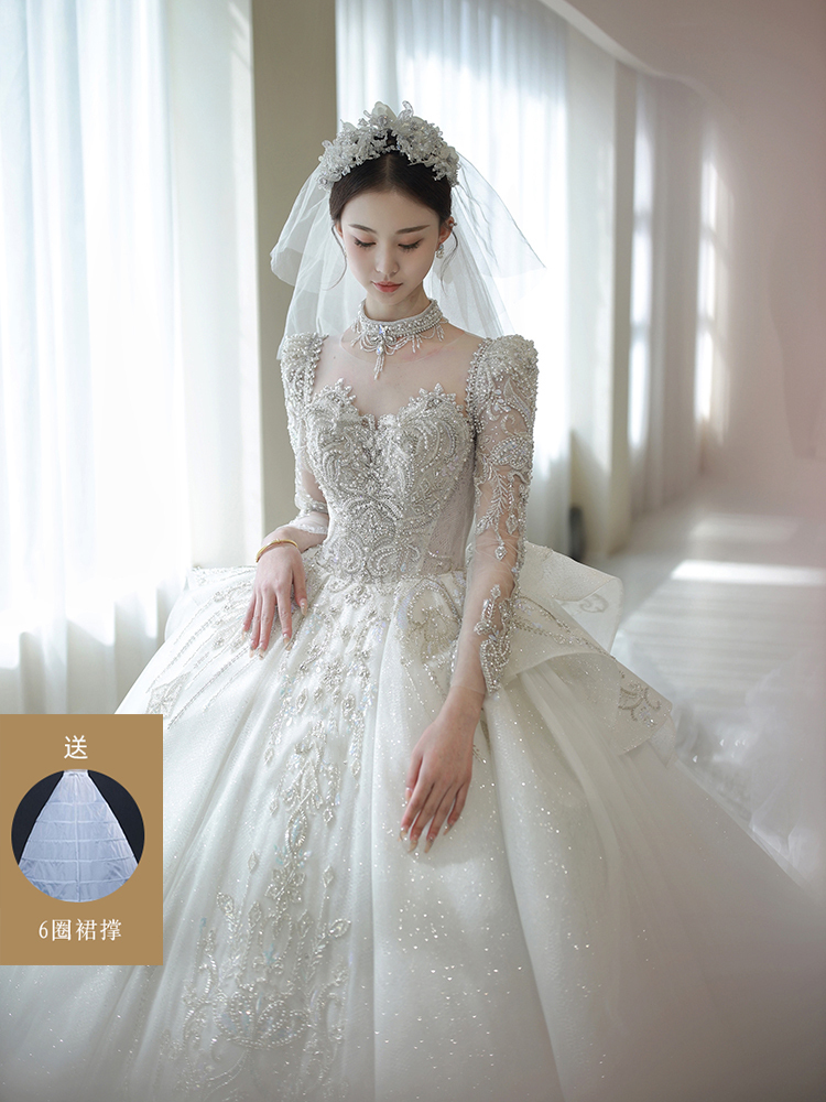  S 90 catties+Long -sleeved wedding dresses and skirts   - $20.58 