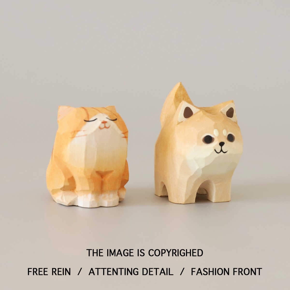 大切な人に子猫と子犬の置物をプレゼントしませんか？手作りの木製猫型卓上オーナメントは、女性の友人への心温まる誕生日プレゼントに最適です。