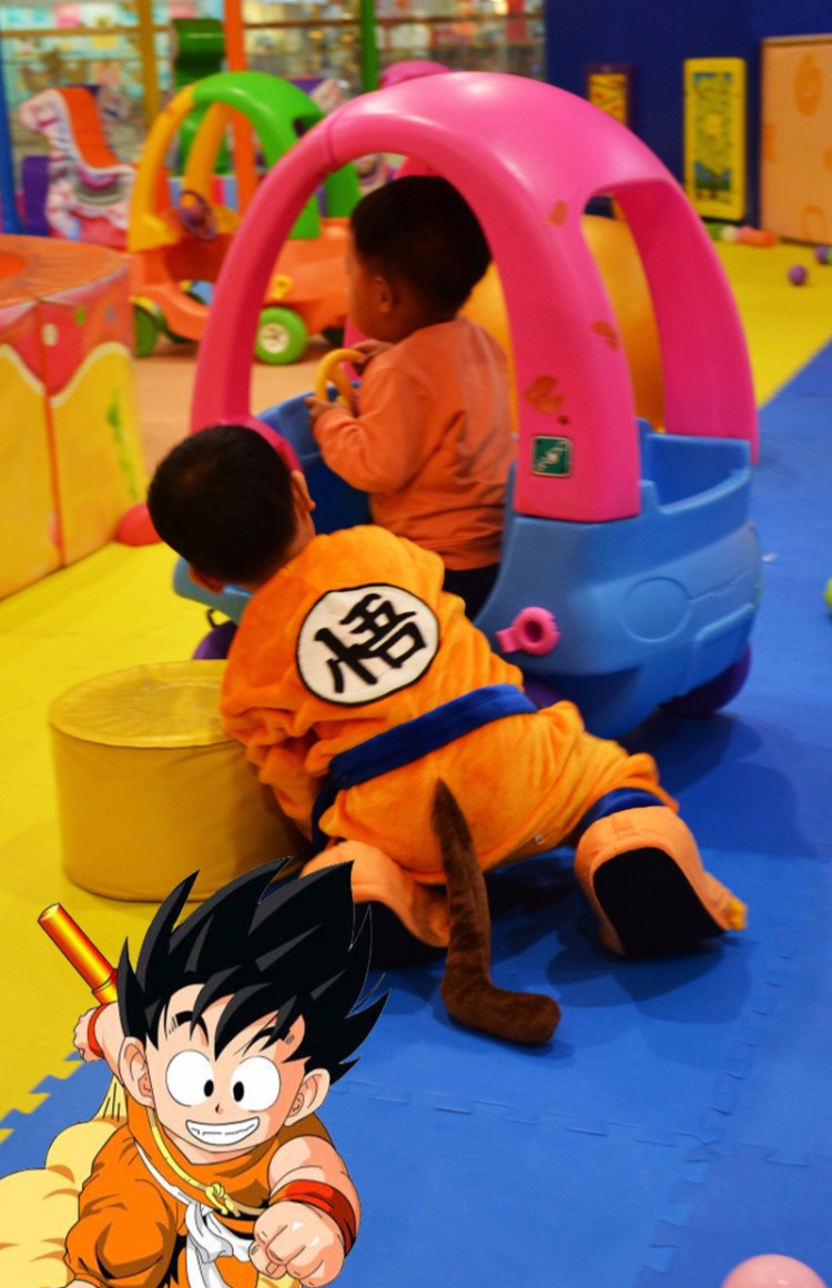 Dragon Ball hoạt hình động vật đồ ngủ một mảnh trẻ em flannel cậu bé ấm áp dễ thương Sun Wukong mô hình mùa thu và mùa đông đồ thú cho bé