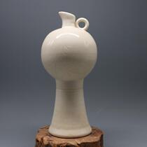 Song Ding kiln white glaze scratched beauty bottle antique antique antique old porcelain decorative ornaments old goods secondhand collection