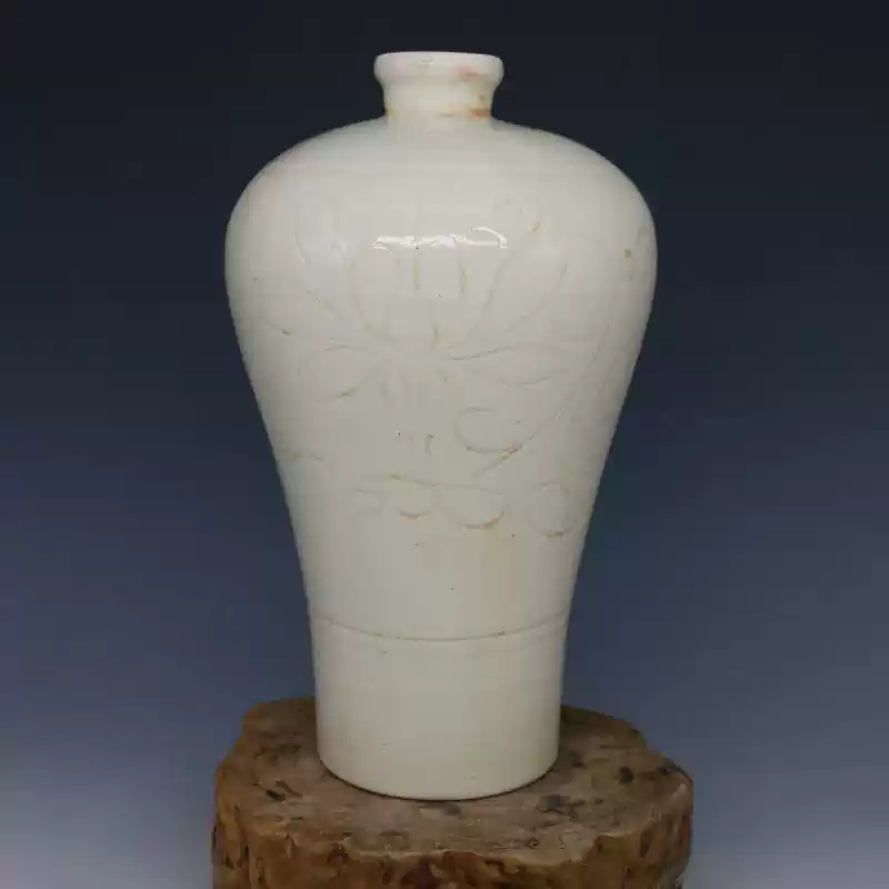 宋定窑白瓷画花梅瓶古董老货古玩旧货仿古瓷器收藏五大名窑摆件-淘宝