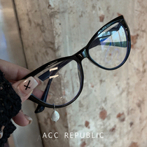 accrepublic personalized retro teardrop cat-eye glasses new high-end pearl pendant ultra-light flat glasses