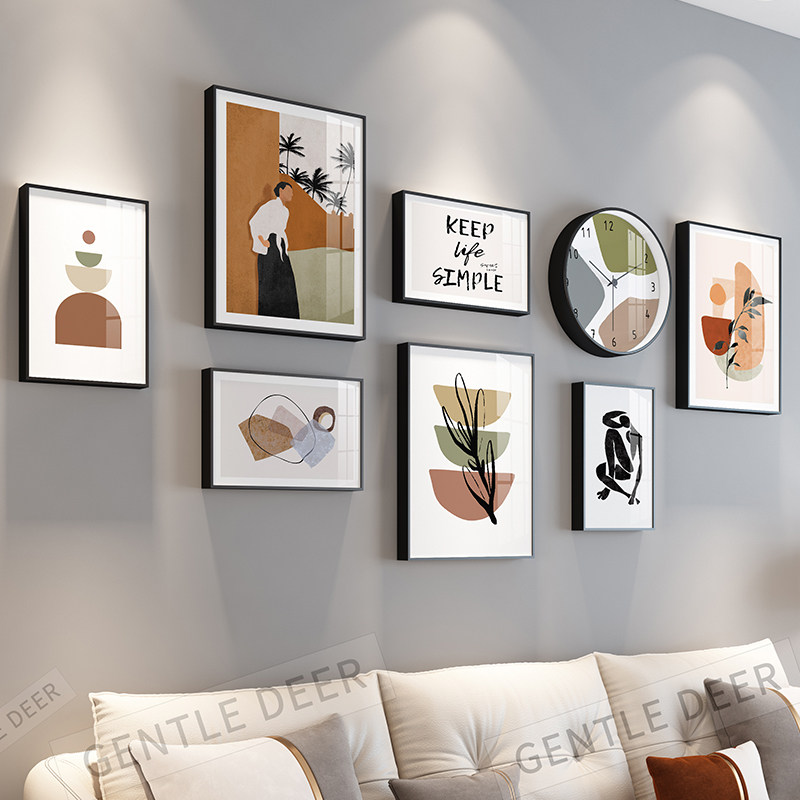 Abstract Style Living Room Decoration Painting Modern Minimalist Sofa Background Wall Mural Nordic Hanging Paintings Creative Composition Paintings