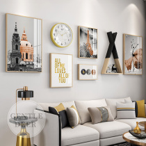 Living room decoration painting sofa background wall personality creative atmosphere Nordic mural abstract crystal porcelain painting light luxury hanging painting