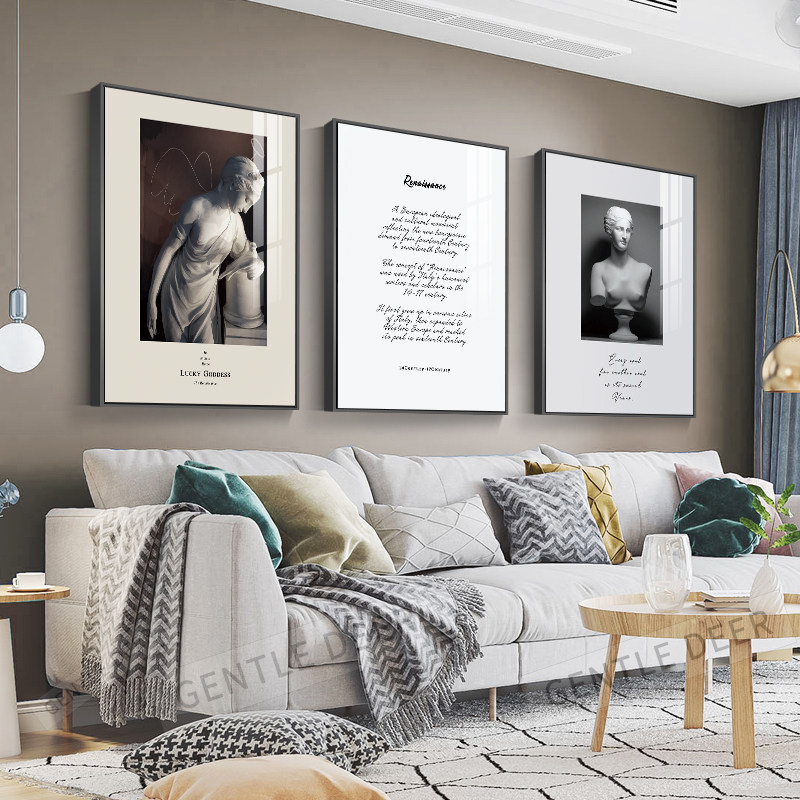 Nordic Modern Minimalist Living-room Decoration Painting Photo Frame Hanging Painting Custom Picture Frame Sofa Background Wall Mural Photo Wall Painting