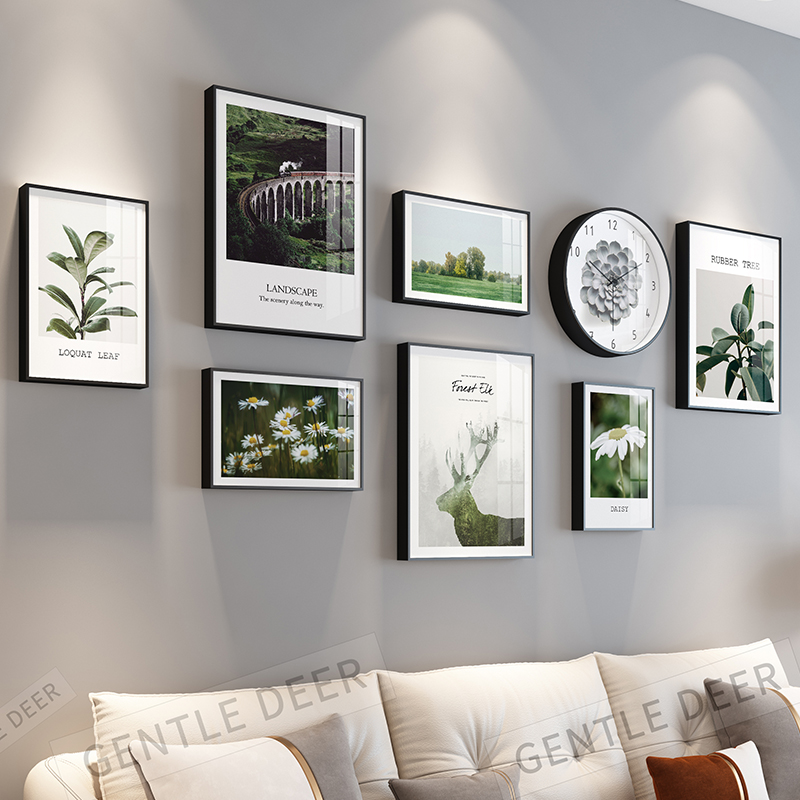 Modern minimalist living-room decoration painting Wind scape painting sofa Background wall frescoed Nordic hanging painting Little frescoed dining room wall painting