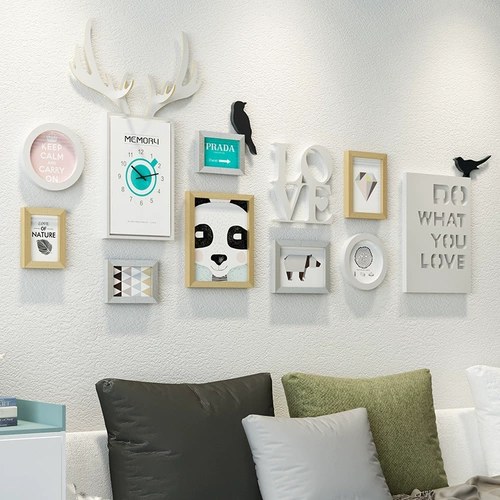 Фото стена украшение гостиной фото стена висят скандинавской фоновой стена творческая индивидуальность