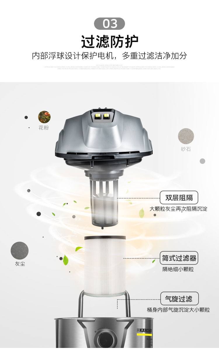 Máy hút bụi Kärcher Kach hộ gia đình mạnh mẽ thương mại công nghiệp cao, rửa xe chuyên dụng thùng hút chân không - Máy hút bụi máy hút bụi cầm tay xiaomi deerma dx920