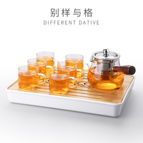Heat-resistant glass kung fu tea set small Japanese tea cup tea brewers Home Office guests
