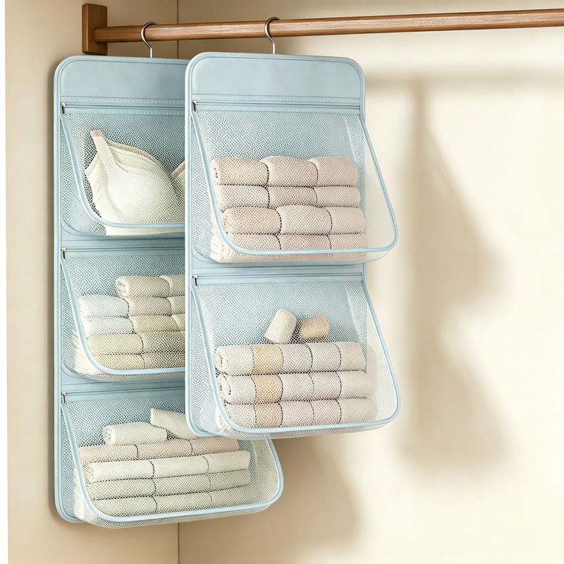 Underwear Storage Bag, Wardrobe Hanging Type, Special Storage Hanging Bag for Bras, Sock Mesh Bag Storage Organizer
