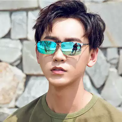 Sunglasses set outside myopia glasses Men's day and night dual-use can be turned up anti-glare glasses clip sunglasses polarized