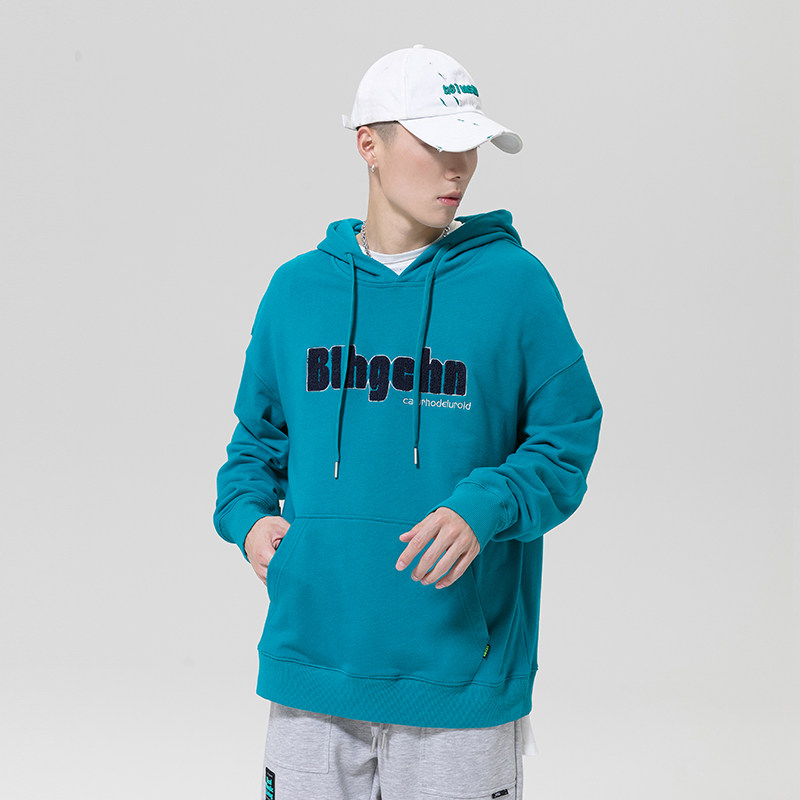 Sweater men loose collar cap spring and autumn trend fashion leisure harbour in couple coat coat