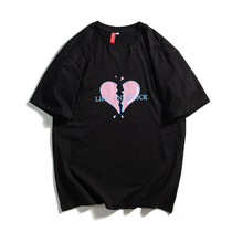 Short Sleeve T-shirt Summer Men Loose Tide Brand Casual 2021 base shirt Round Neck Half Sleeve Harbor Summer Top