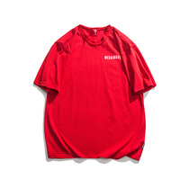 Short sleeve T-shirt 2021 summer Men cotton loose casual Korean fashion fashion simple print harbor style Half sleeve