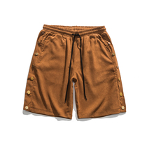 Shorts summer mens five-point pants loose straight tube leisure sports trend brand Joker side breasted fashion pants