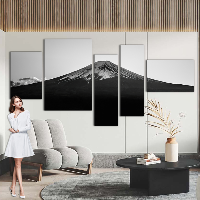 Living Room Mount Fuji Hanging Painting Industrial Style Simple Sofa Background Wall Decorative Painting Office Bedroom Bedside Mural