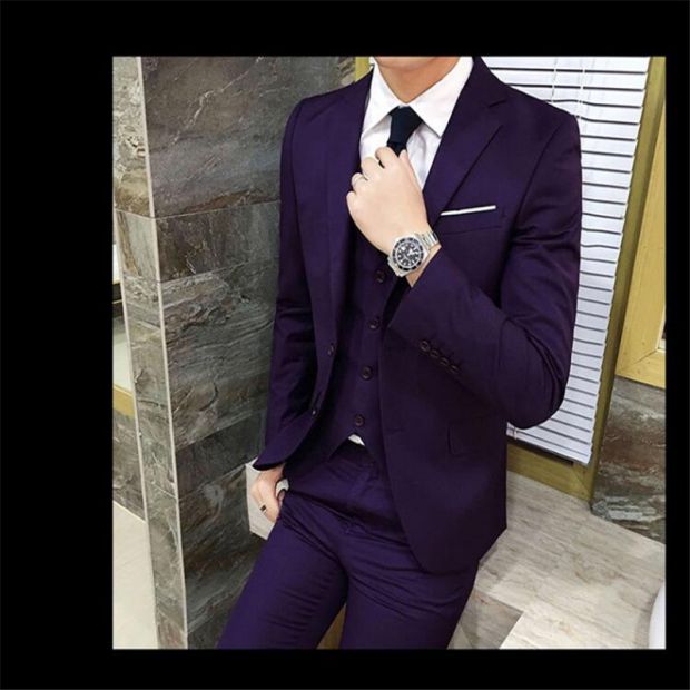 Suit phù hợp với nam giới ba mảnh kinh doanh phù hợp với chuyên nghiệp phương Tây trang trí cơ thể phù rể chú rể váy cưới nam mùa thu áo dạ nam