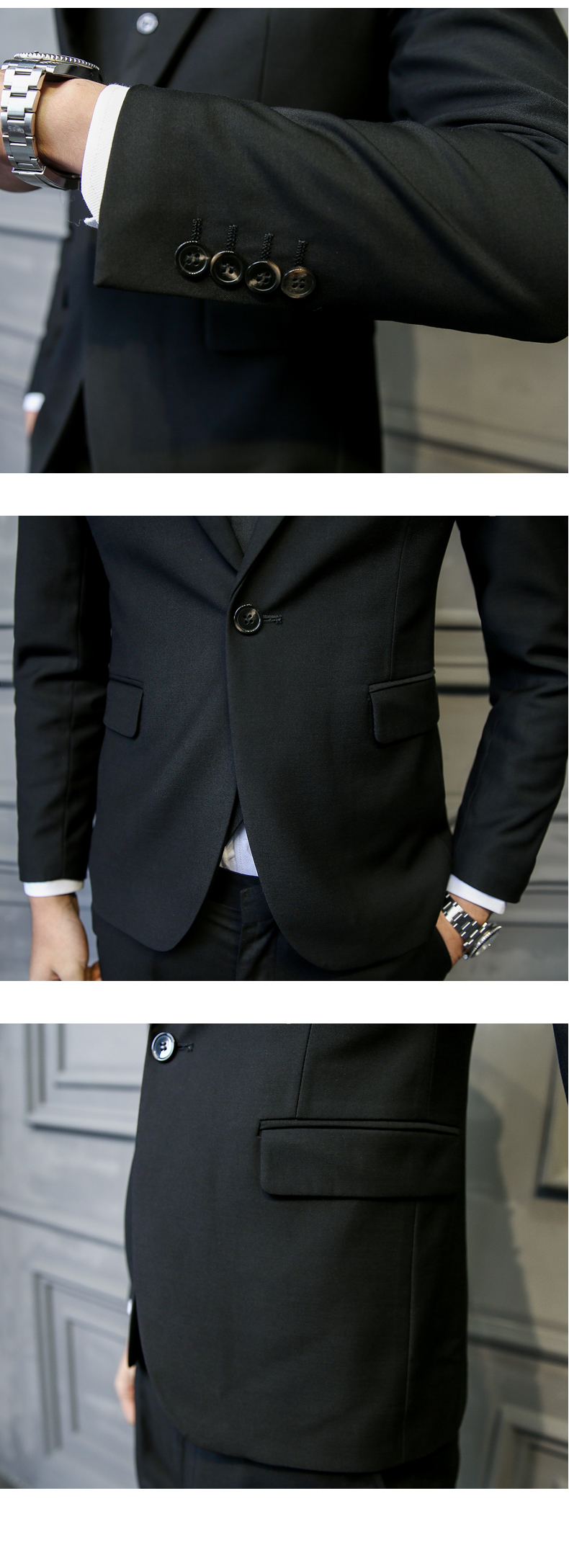 Bộ đồ vest nam ba mảnh phù hợp với mùa thu áo dài nam