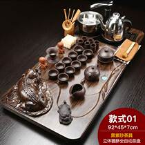 Fully automatic simple household kung fu tea tray tea table tea sea water induction cooker solid wood tea set large integrated