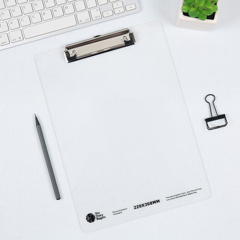 Preliminary product acrylic plate clip writing pad writing pad folder office stationery drawing board examination paper information clip A4