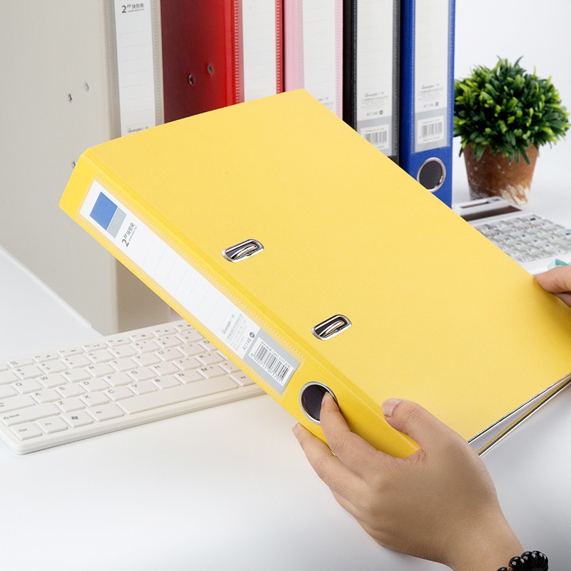 Guangbo quick clip punch folder loose leaf quick clip a4 two-hole file folder office supplies storage folder