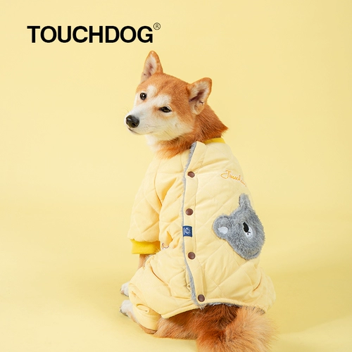 Touchdog, собачья одежда для собак, осень и зима, теплая четырехнокожие куртки плюшевые, медведь, маленькие, большие зимние домашние животные собаки