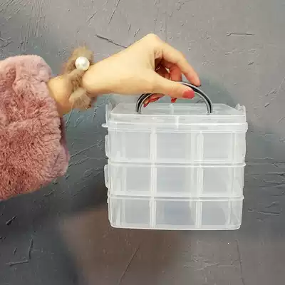 3 layers 18 large capacity plastic transparent simple earrings jewelry earring jewelry storage box finishing box