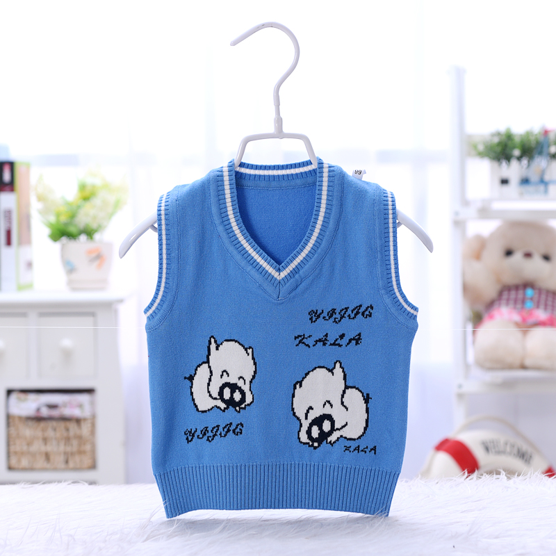 Áo len cho bé mùa xuân và mùa thu len nam bé mặc 0-1-2-3 tuổi bé gái bằng vải cotton đan vest trẻ em shop thời trang trẻ em
