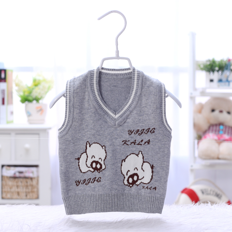 Áo len cho bé mùa xuân và mùa thu len nam bé mặc 0-1-2-3 tuổi bé gái bằng vải cotton đan vest trẻ em shop thời trang trẻ em