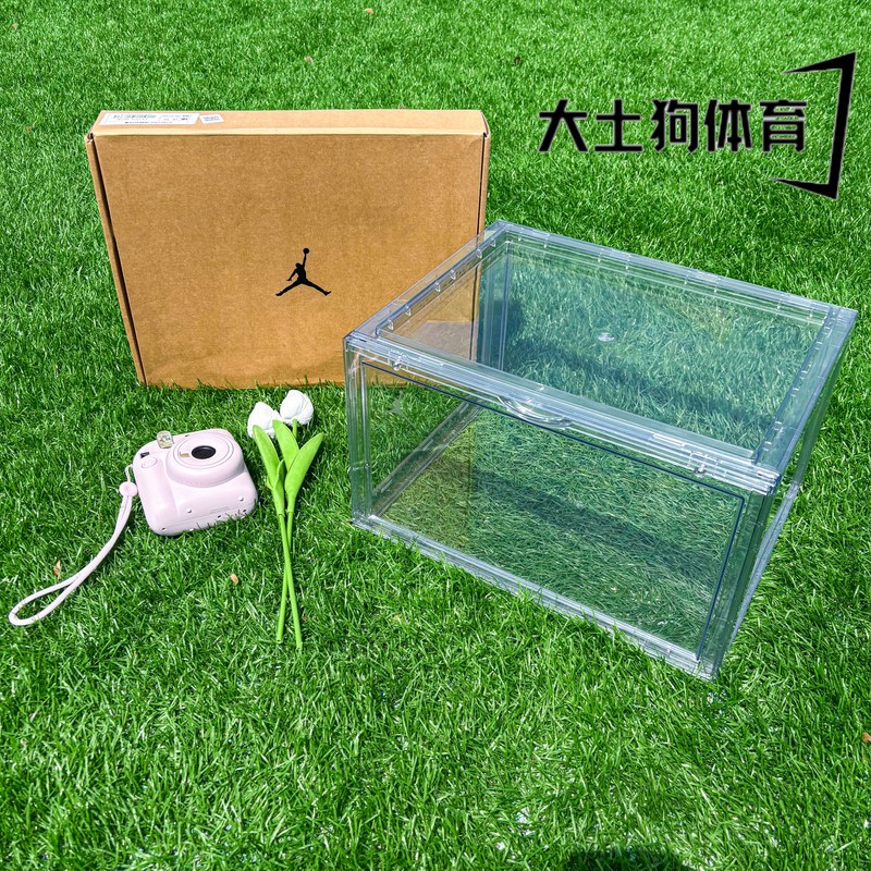 Nike Aj Transparent Orange Acrylic Sneaker Display Box Shoe Box Display Cabinet Side-Opening Storage Display Cabinet