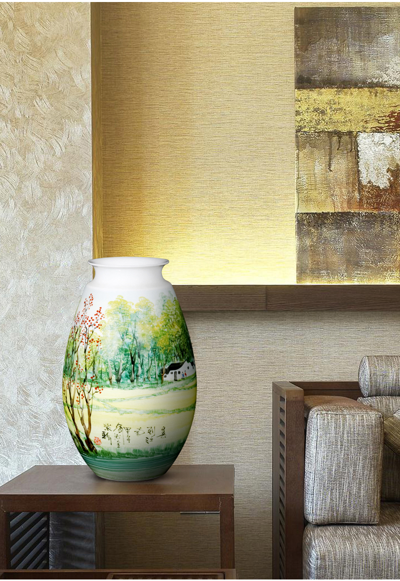 The Spring of jingdezhen ceramics hand - made Lai Dequan vases, flower arrangement to jiangnan style sitting room adornment home furnishing articles