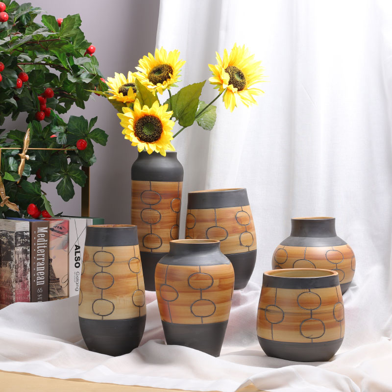 Floret bottle of jingdezhen ceramics fine TaoCheng restoring ancient ways wall floor texture flowerpot desktop ornaments classical furnishing articles