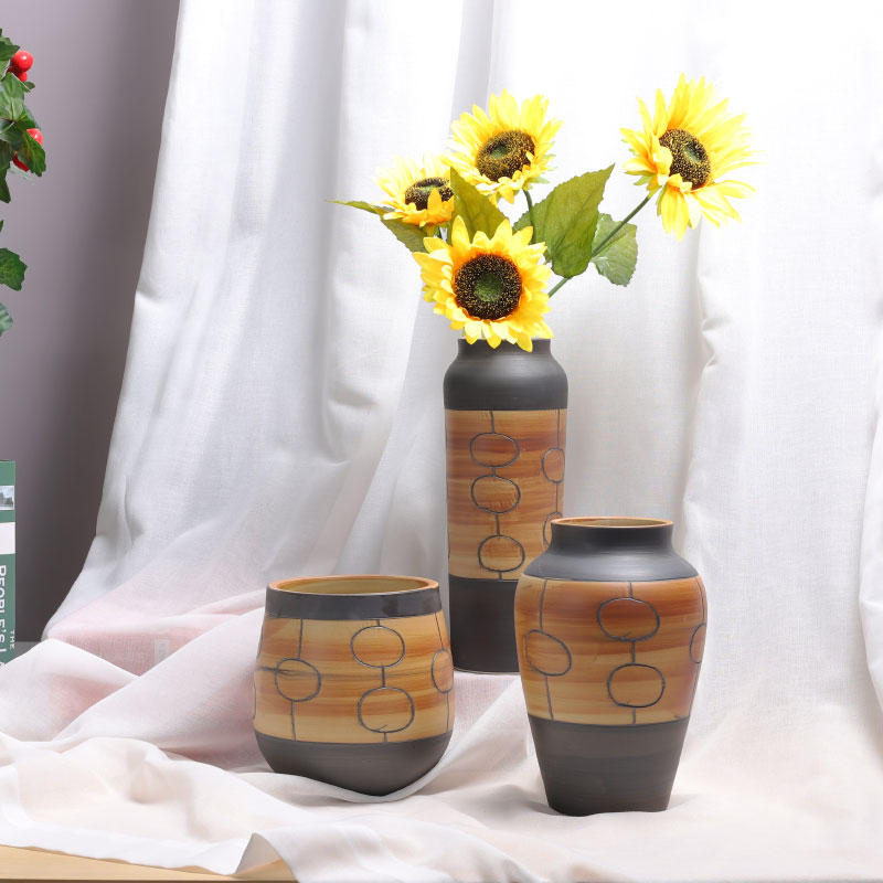 Floret bottle of jingdezhen ceramics fine TaoCheng restoring ancient ways wall floor texture flowerpot desktop ornaments classical furnishing articles