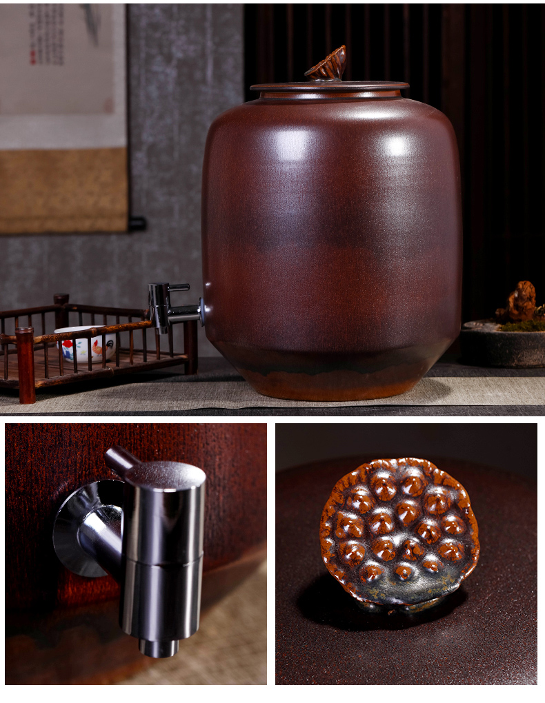 Jingdezhen ceramic jars it jugs archaize home mercifully bottle wine jar with leading 15 kg 30 jins of 50 pounds