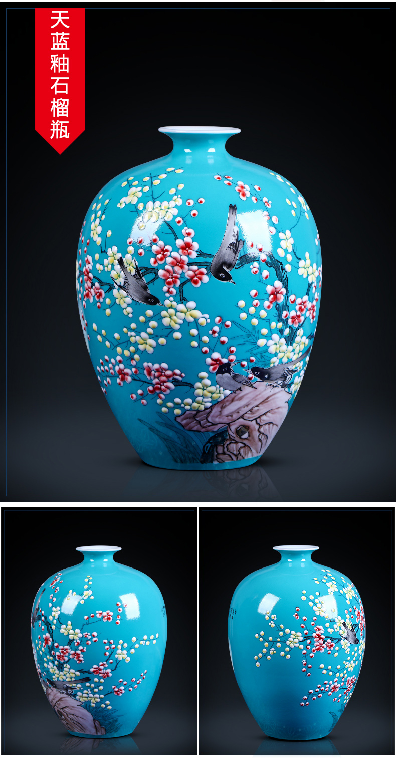 Jingdezhen porcelain hand - made ceramic vase beaming creative household decorates sitting room place pastel porcelain