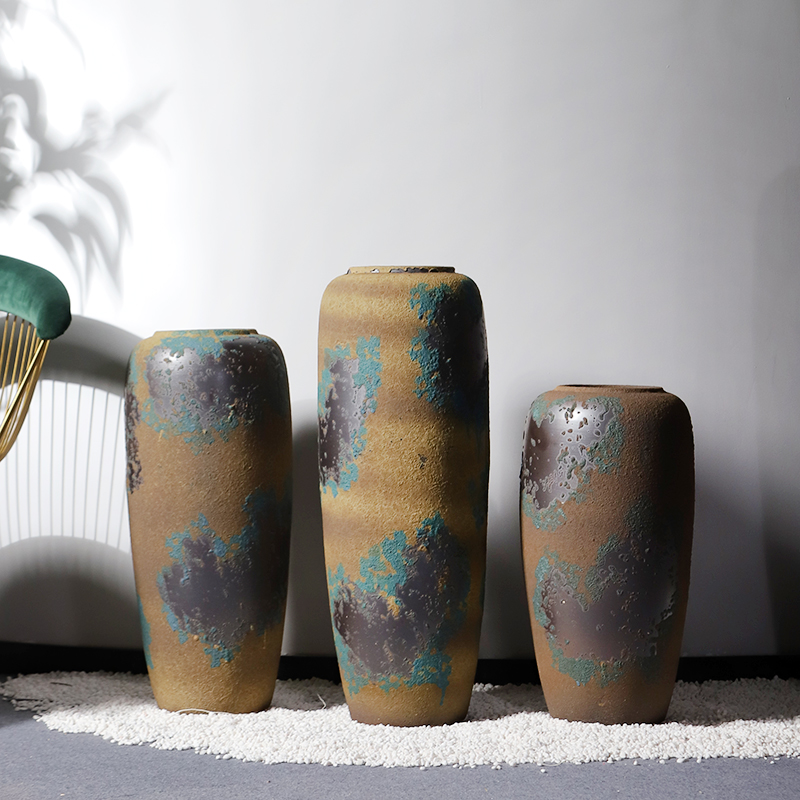 Jingdezhen vases, pottery and porcelain landing place three - piece restoring ancient ways the sitting room of Chinese style household flower arranging decorative arts and crafts