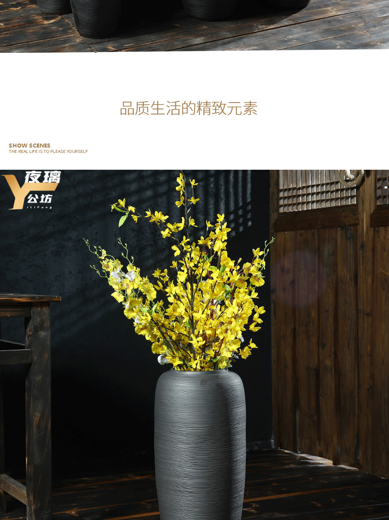 Jingdezhen high temperature ceramic vase landing ideas for porcelain high dry flower arranging flowers, ceramic restoring ancient ways furnishing articles