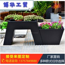 Flower box iron custom outdoor combination school sales department commercial street flower bed outdoor fence screen flower stand flower trough