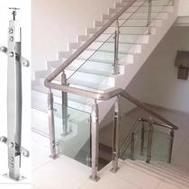 304 stainless steel stair column railing column Stair handrail column Hanging glass column Shopping mall glass railing