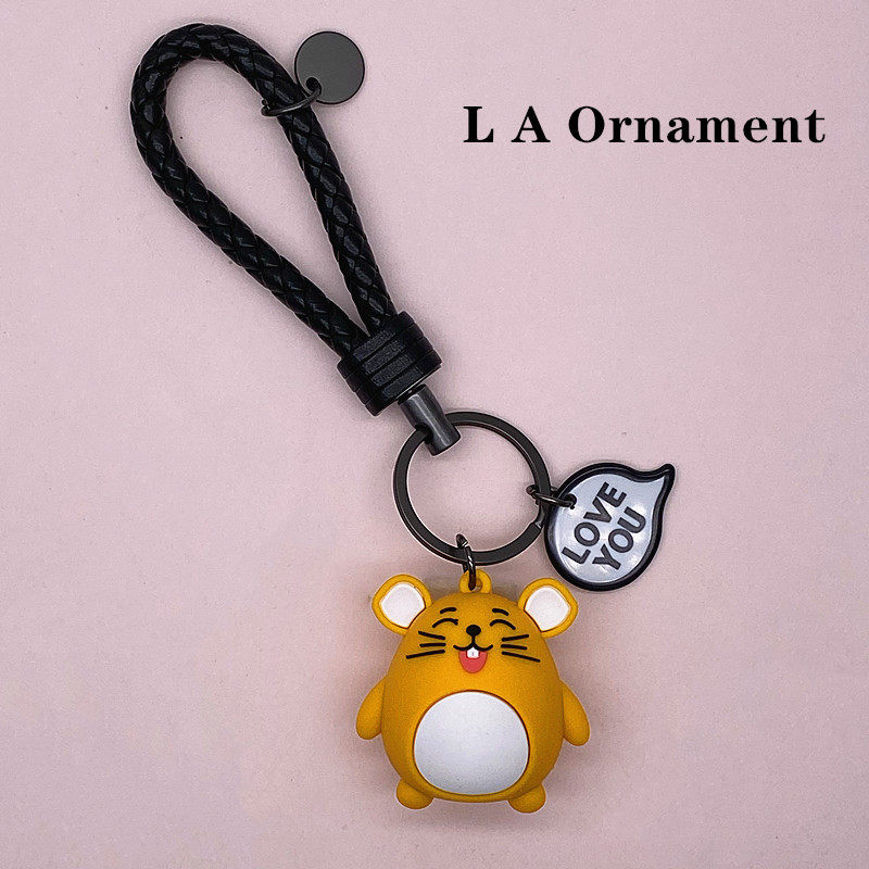 Mouse car key chain pendant couple high-end car key chain ring female