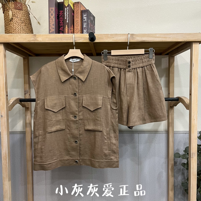 Authentic Jessyline Commuter Casual Cotton Linen Breathable Khaki Suit 423216193-799