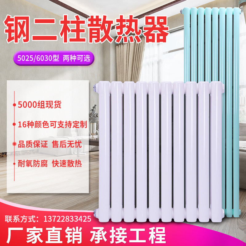 Home Heating Sheet Big Waterways Steel Steel Two-Column Radiators Wall Hanging Stove Standing Warm-water Air Sheet Taking Color Extraction Warm Sheet