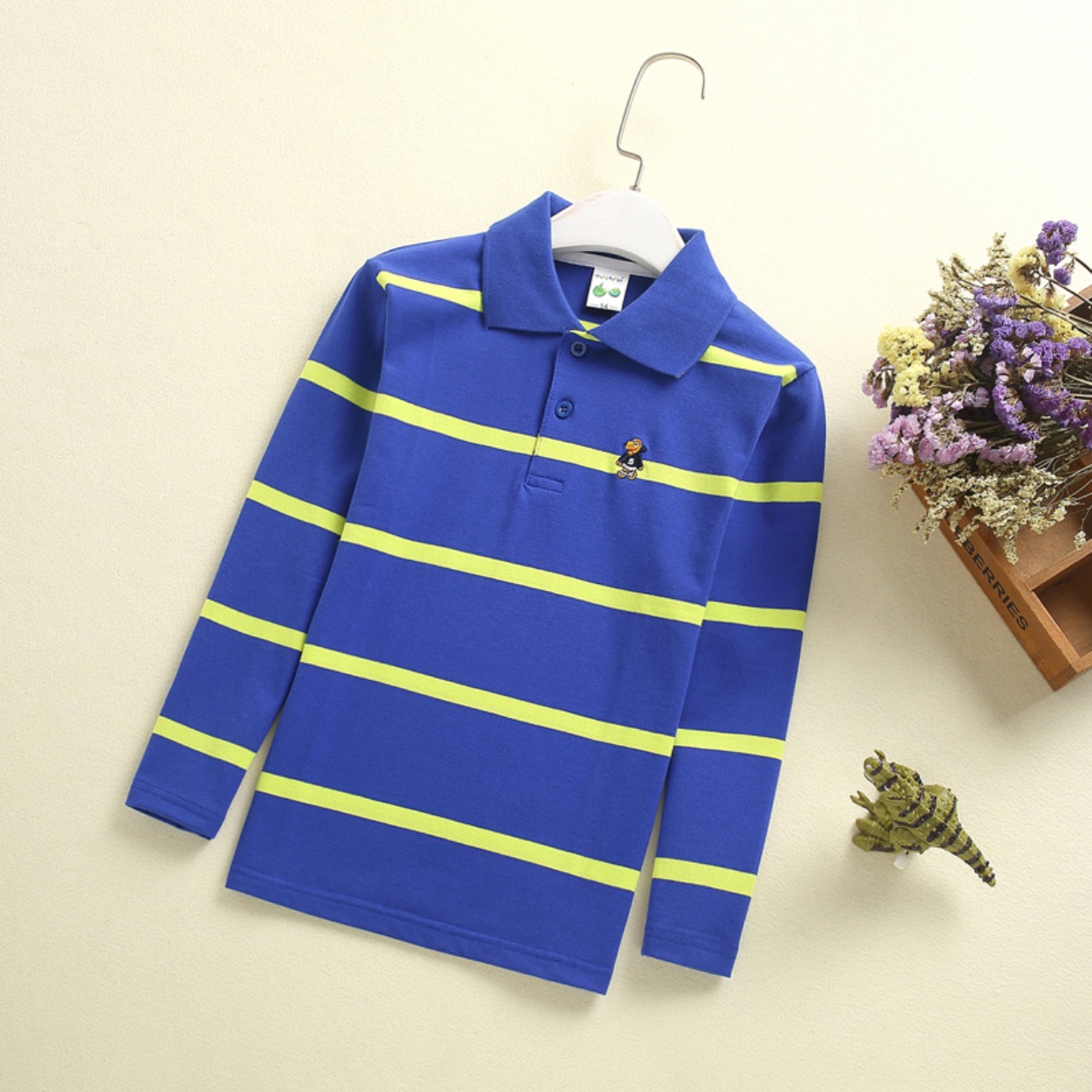 Áo thun bé trai dài tay cotton ve áo Quần áo trẻ em phần mỏng theo kích cỡ của bé bé dẫn đầu áo sơ mi quần áo mùa thu xuân hè ao thun dai tay be gai