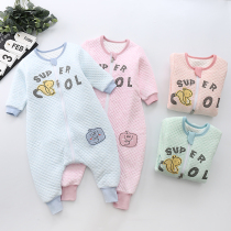 Dynamic squirrel warm sleeping bag Childrens padded warm one-piece clothes