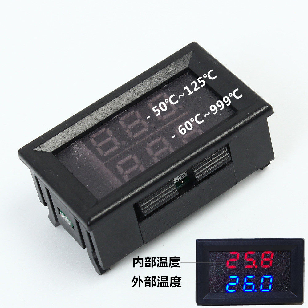 Manufacturer direct sale high temperature high-precision K type thermocouple thermometer high and low temperature double display industrial monitoring temperature table