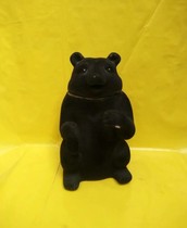Weird-shaped ceramic animal-type black bear wine bottle collection decorative ornaments