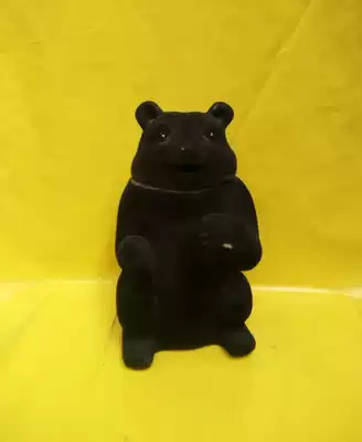 Grotesque ceramic animal-shaped black bear wine bottle collection decorative ornaments
