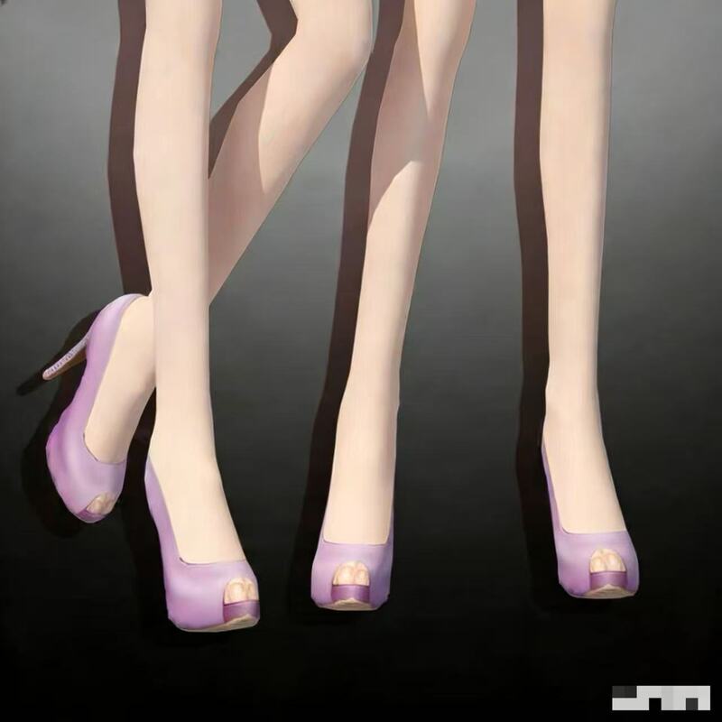 Purple High Heels from Audition Online Game That Make You Look Taller, Stylish High Heels, Permanent