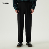 CoKEIN Western Pants мужская black Straight Drum Casual Original design Autumn Pukant Superior