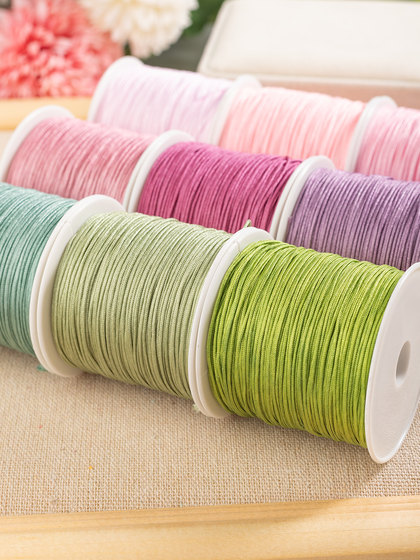 No. 72 Jade Thread DIY 손으로 짠 브레이드 팔찌 재료 0.8mm 보석 실 빨간 로프 펜던트 구슬 스레드